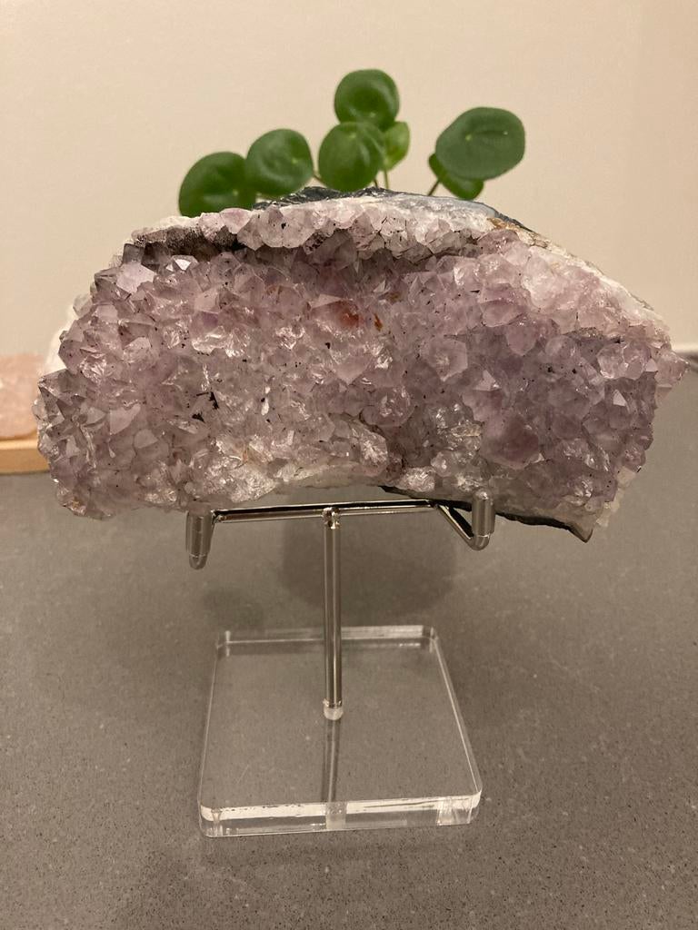 Prachtige Amethist op Standaard, Ophalen of Verzenden, Gebruikt
