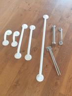 Wandbeugels diverse lengtes wit en chroomkleurig, Ophalen, Gebruikt, Wit, Overige typen
