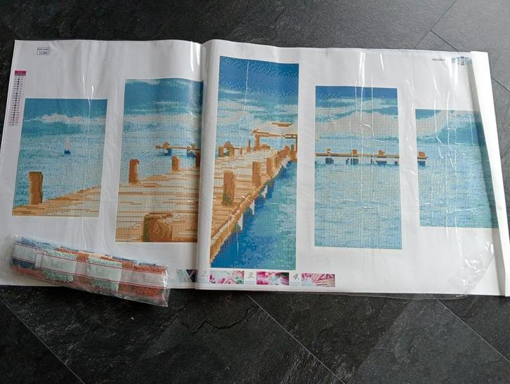 Diamond Painting 5 Luik Steiger aan Zee - Nieuw, Hobby en Vrije tijd, Knutselen, Nieuw, Materiaal, Ophalen