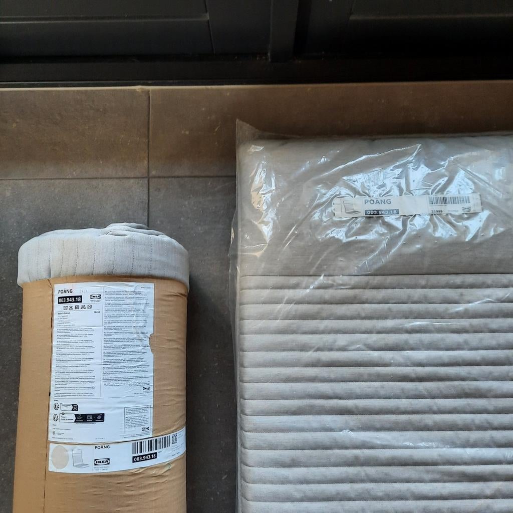 2 nieuwe kussens voor  Poäng stoel Ikea, Ophalen, Nieuw, Grijs, Twee