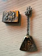 Zilveren suikerschep en luciferdoosje, Ophalen of Verzenden, Zilver