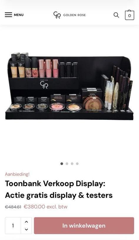 Golden Rose make up display, Ophalen, Zo goed als nieuw, Overige kleuren, Ogen