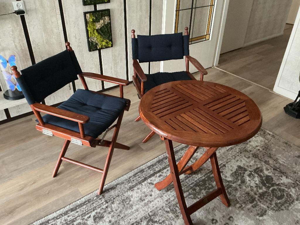 Bootstoelen en tafel, Ophalen, Gebruikt, Interieur en Kussens