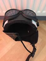 Zwart-witte brommerhelm met bril solex, Ophalen of Verzenden