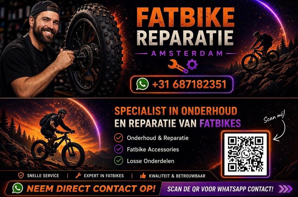FATBIKE REPARATIE AMSTERDAM +31 687182351, Ophalen of Verzenden, Nieuw, Fatbike, Wiel