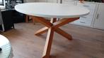 Ronde eethoek tafel met spinpoot., Ophalen, 50 tot 100 cm, Rond, Vijf personen of meer