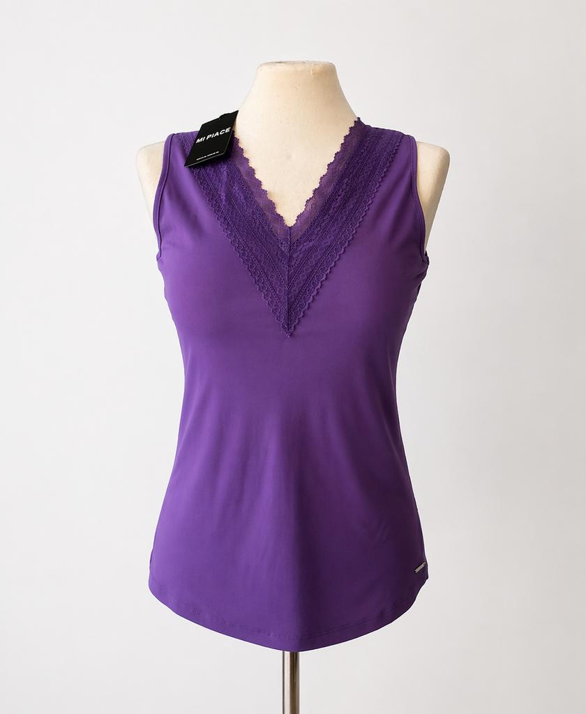 Mi Piace travelstof top maat: S of M Kleur: Purple, Maat 38/40 (M), Paars, Nieuw, Ophalen of Verzenden