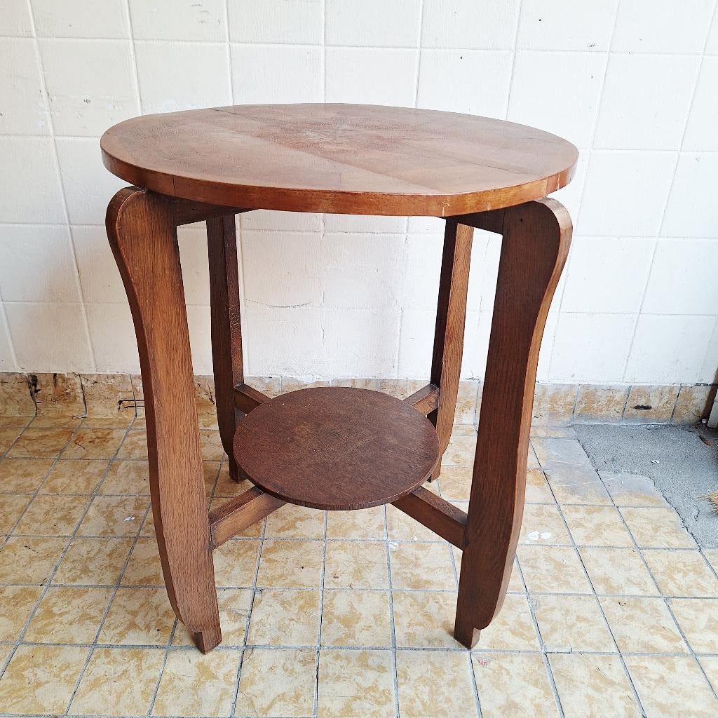 Art Deco Houten Tafeltje / Sidetable / Bijzettafel, Ophalen, Gebruikt, -, -