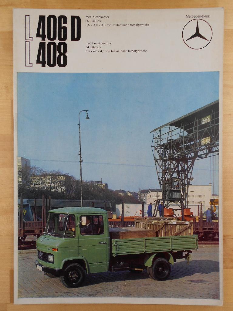 Mercedes 406D 408 Brochure 1971 L406D L408 406, Boeken, Auto's | Folders en Tijdschriften, Zo goed als nieuw, Mercedes-Benz, Mercedes