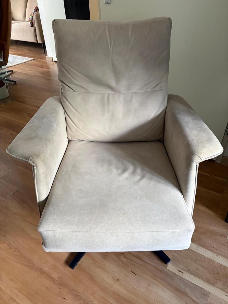 Zeer nette fauteuil met draaivoet, Huis en Inrichting, Fauteuils, Ophalen, Gebruikt, Minder dan 75 cm, 50 tot 75 cm