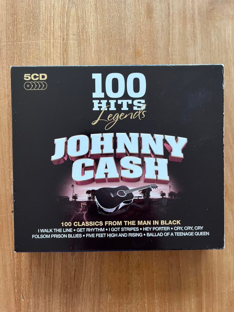 Johnny Cash - 100 Hits Legends 5-cd boxset, Ophalen of Verzenden, Zo goed als nieuw, Boxset