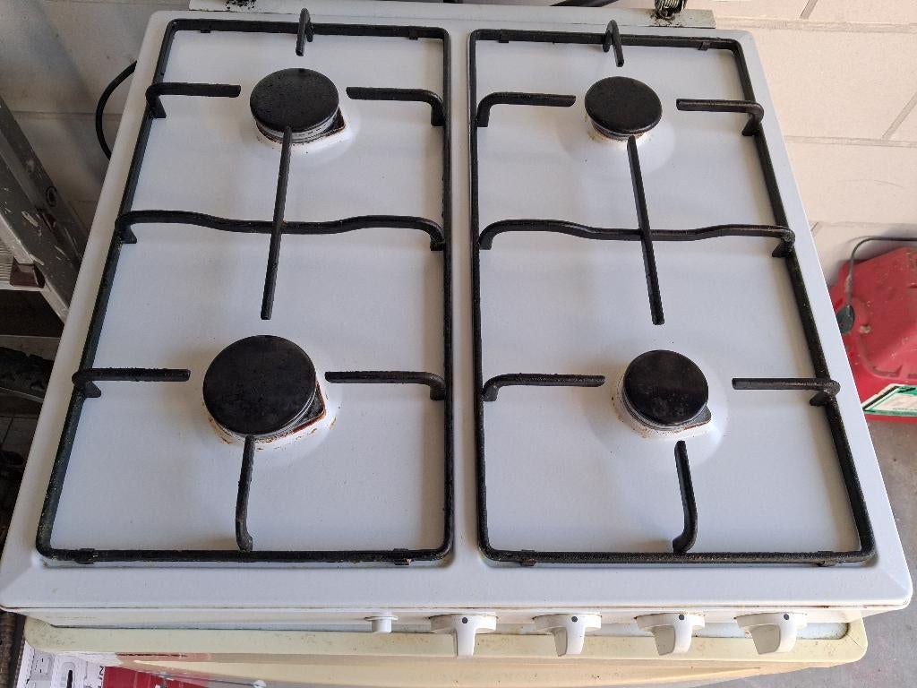 Te koop Pelgrim gasstel met elektrische ontsteking, Witgoed en Apparatuur, Kookplaten, Ophalen, 4 kookzones, Zo goed als nieuw