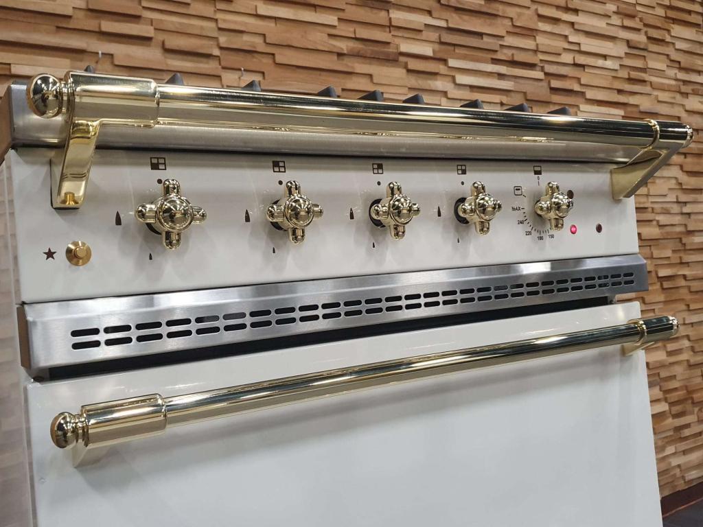 🔥Luxe Lacanche Fornuis 70cm crème + messing 4 pits, Niet ingevuld, 60 cm of meer, Niet ingevuld, Ophalen of Verzenden