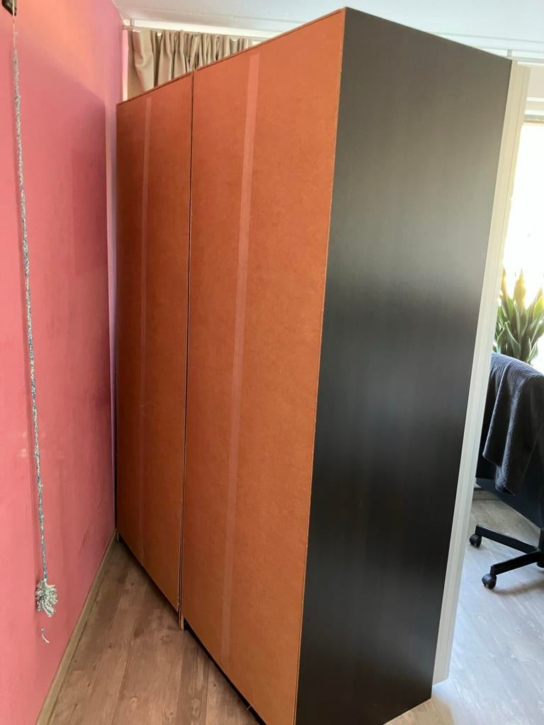 IKEA PAX kast met schuifdeuren en interieur, Huis en Inrichting, Kasten | Kledingkasten, Ophalen, Gebruikt, 100 tot 150 cm, 200 cm of meer