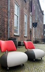 Leolux Pallone fauteuils (2) groen, creme, grenadine NIEUW, Ophalen, Nieuw, 75 tot 100 cm