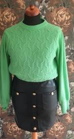 Imitatie leer rok in zwart goud kleur knopen 42, Kleding | Dames, Rokken, Bonprix, Zwart, Maat 42/44 (L), Nieuw