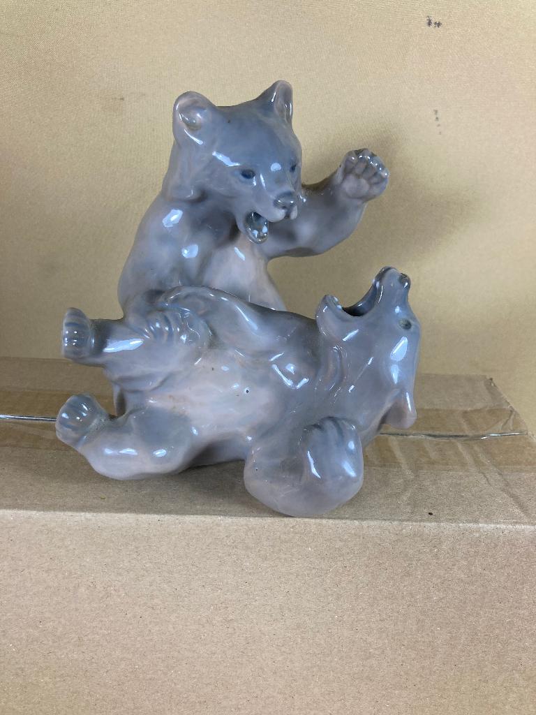 Royal Copenhagen porseleinen beeld nr. 1233-1107 2 beren, Ophalen of Verzenden