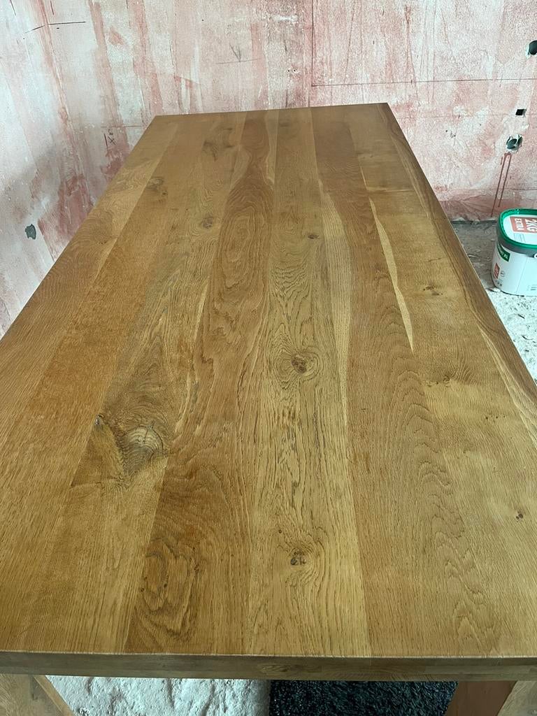 Te koop eiken tafel, Ophalen, Gebruikt, Eikenhout, 200 cm of meer