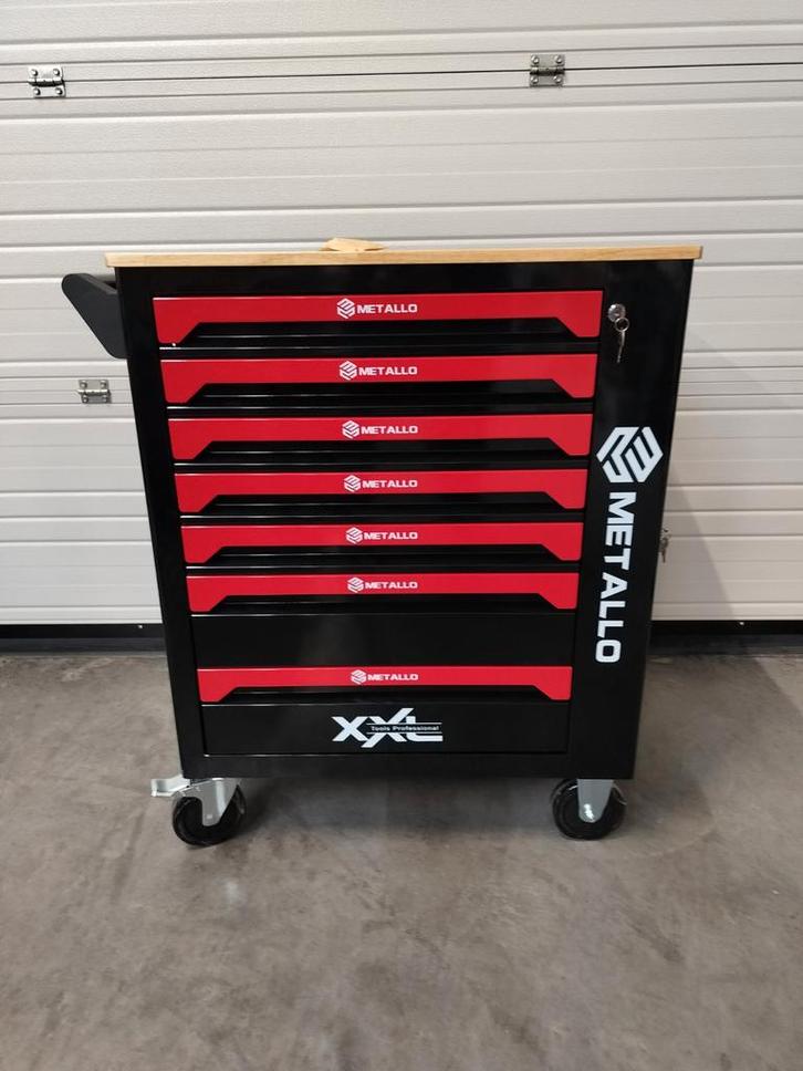 Metallo gereedschapswagen 7lades-7 gevuld krachtdoppen.Nieuw, Auto diversen, Autogereedschap, Nieuw, Ophalen