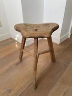 Vintage houten krukje, Huis en Inrichting, Ophalen, Gebruikt, Hout