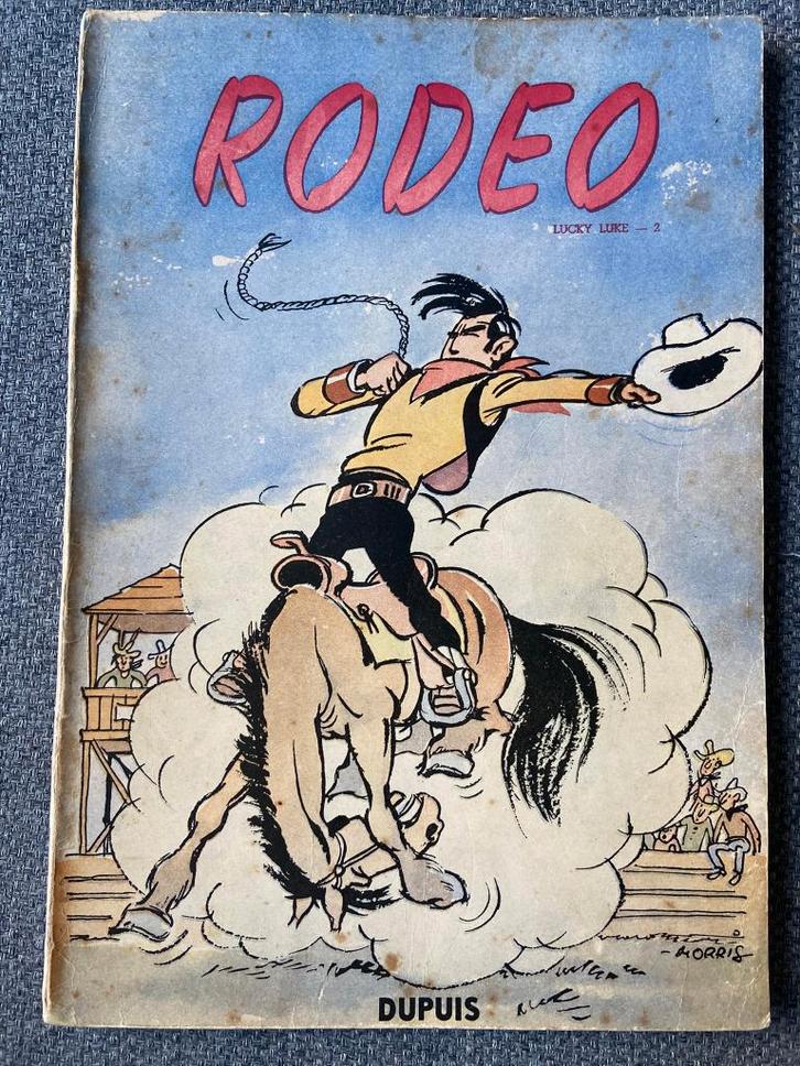 Lucky Luke 2 - Rodeo - 1 Album - Eerste druk - 1950, Boeken, Stripboeken, Gelezen, Eén stripboek, Ophalen of Verzenden