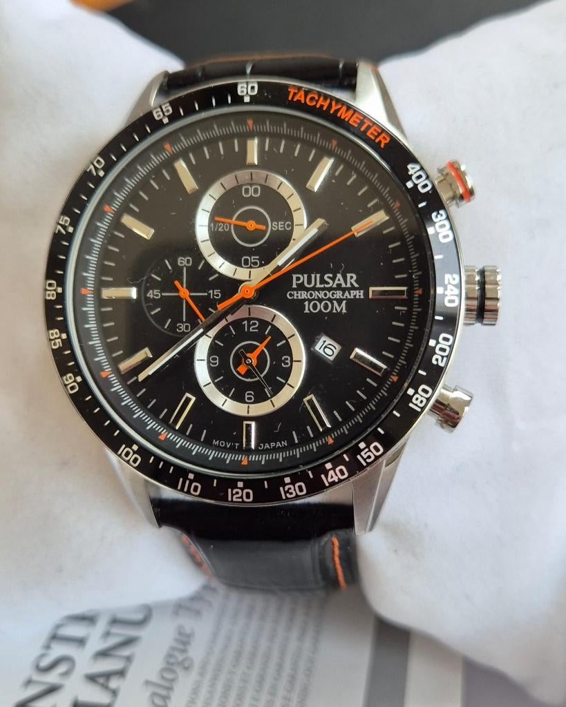 Pulsar horloge, Overige merken, Leer, Staal, Verzenden