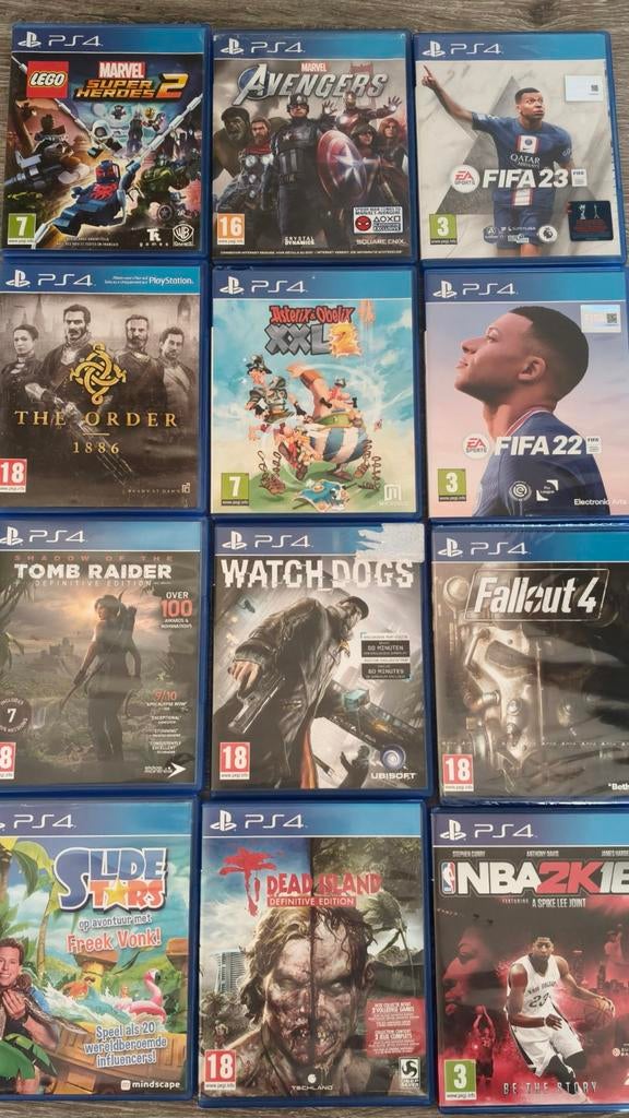 PS4 Games Bundel - Diverse Genres en Leeftijden, Gebruikt, Vanaf 18 jaar, Overige genres, 1 speler