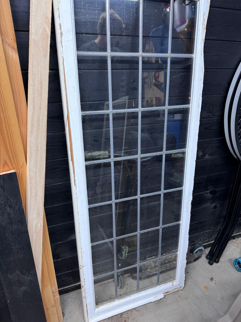 Glas in lood raam 45x130, Doe-het-zelf en Verbouw, Glas en Ramen, Ophalen, Zo goed als nieuw, Minder dan 80 cm, Glas in lood