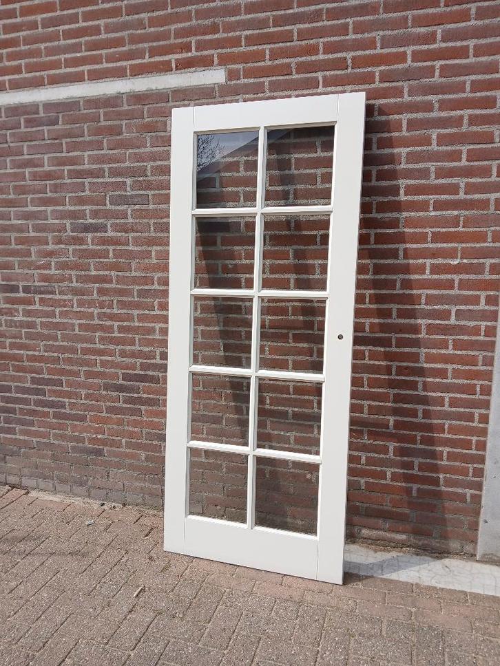 Binnendeur glasdeur nieuw incl glas (nr21), Doe-het-zelf en Verbouw, Deuren en Horren, Nieuw, Binnendeur, 200 tot 215 cm, Glas