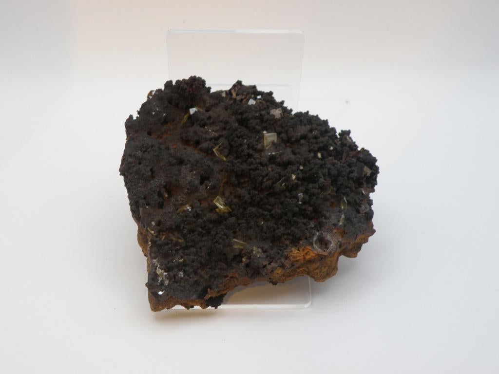 Wulfeniet&Calciet op Mottramiet uit 79 mijn, Gila, Arizona., Ophalen of Verzenden, Zo goed als nieuw