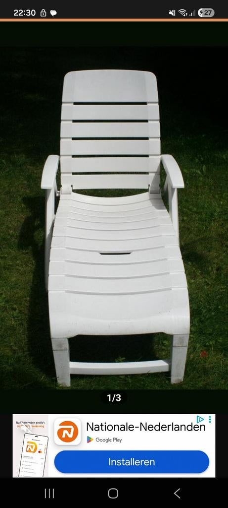 Ligbed, Tuin en Terras, Ligbedden, Ophalen of Verzenden, Aluminium