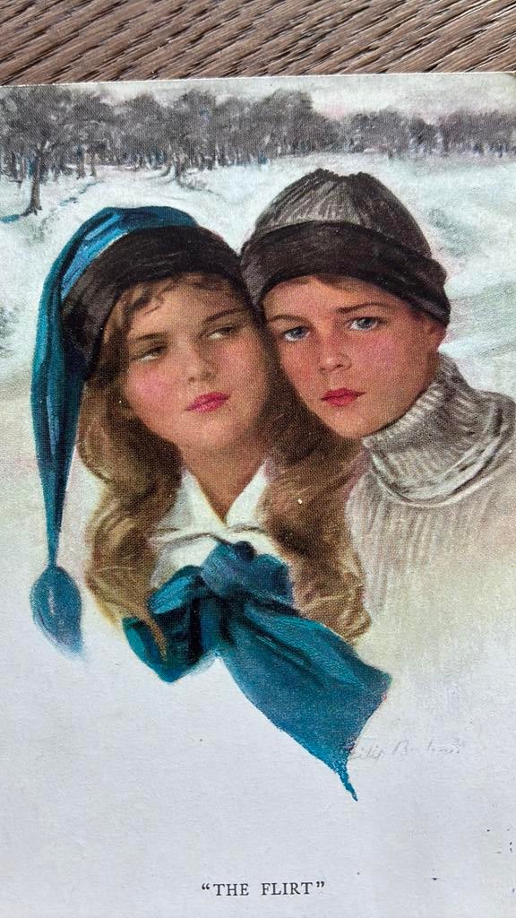 De flirt. Philip Boileau. Jong stelletje, Ophalen of Verzenden, Voor 1920, Ongelopen