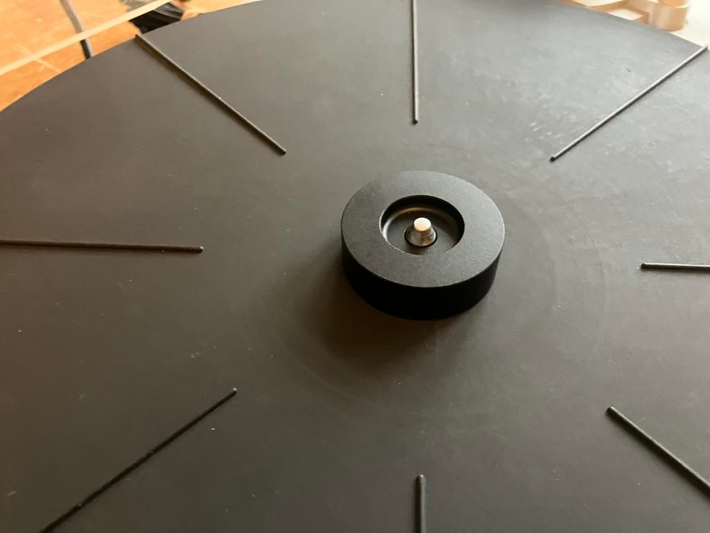 Aluminium Single Puck - 45 toeren adapter - Zwart, Audio, Tv en Foto, Platenspelers, Ophalen of Verzenden, Zo goed als nieuw, Platenspeler-onderdeel