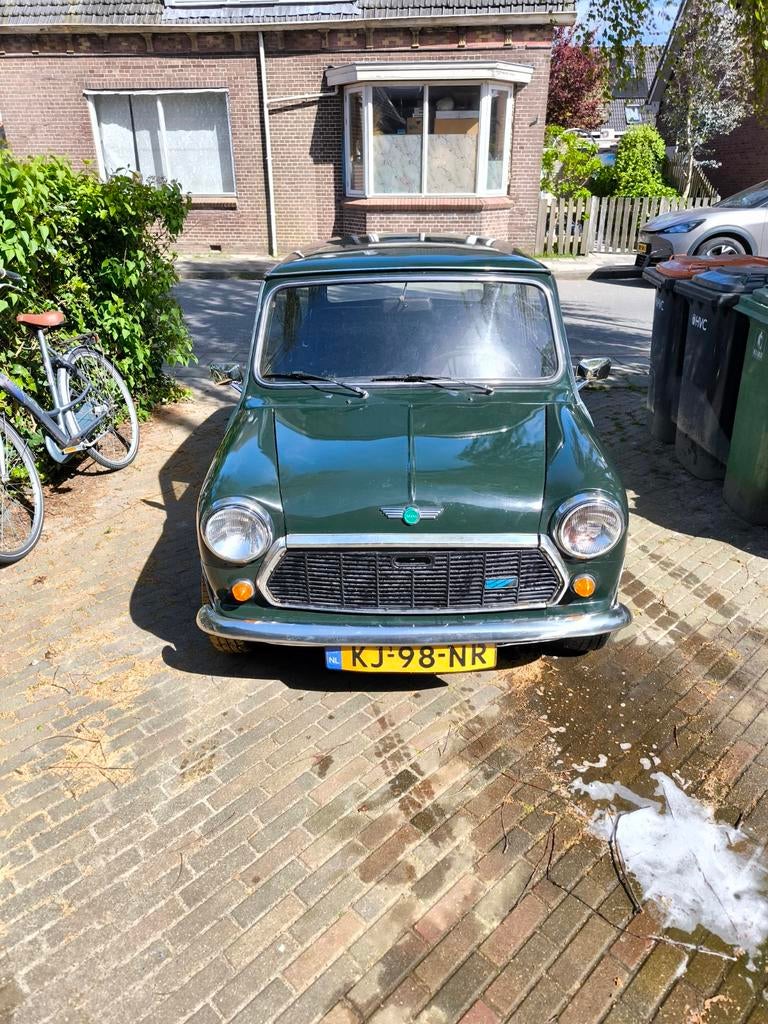 Mini 1000 1.0 HLE 1983 Groen afbouwproject, Auto's, Voorwielaandrijving, Stof, Zwart, 4 cilinders