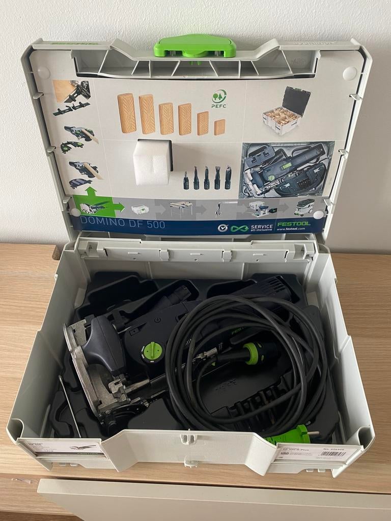 Festool Domino DF 500 Q, Doe-het-zelf en Verbouw, Gereedschap | Freesmachines, Ophalen of Verzenden, Zo goed als nieuw