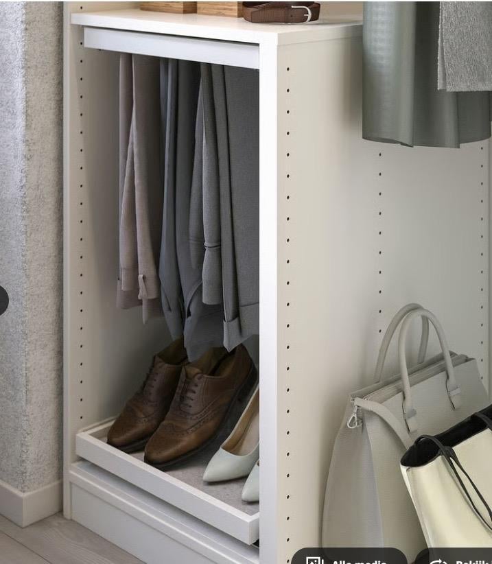 IKEA KOMPLEMENT verdeler en uittrekbare broekhanger wit, Ophalen, 50 tot 100 cm, Zo goed als nieuw, Minder dan 100 cm