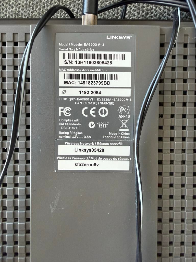 Linksys routers, Ophalen, Gebruikt