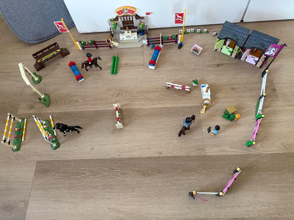 Playmobil Wedstrijd Springparcours met Paarden en Ruiters, Ophalen of Verzenden, Gebruikt, Jongen of Meisje