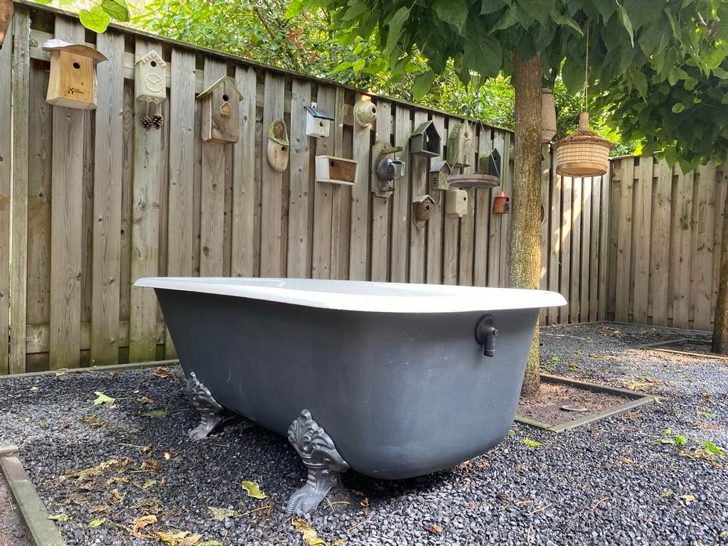 Oud gietijzeren bad op poten, Ophalen, Gebruikt, Grijs, Overige typen