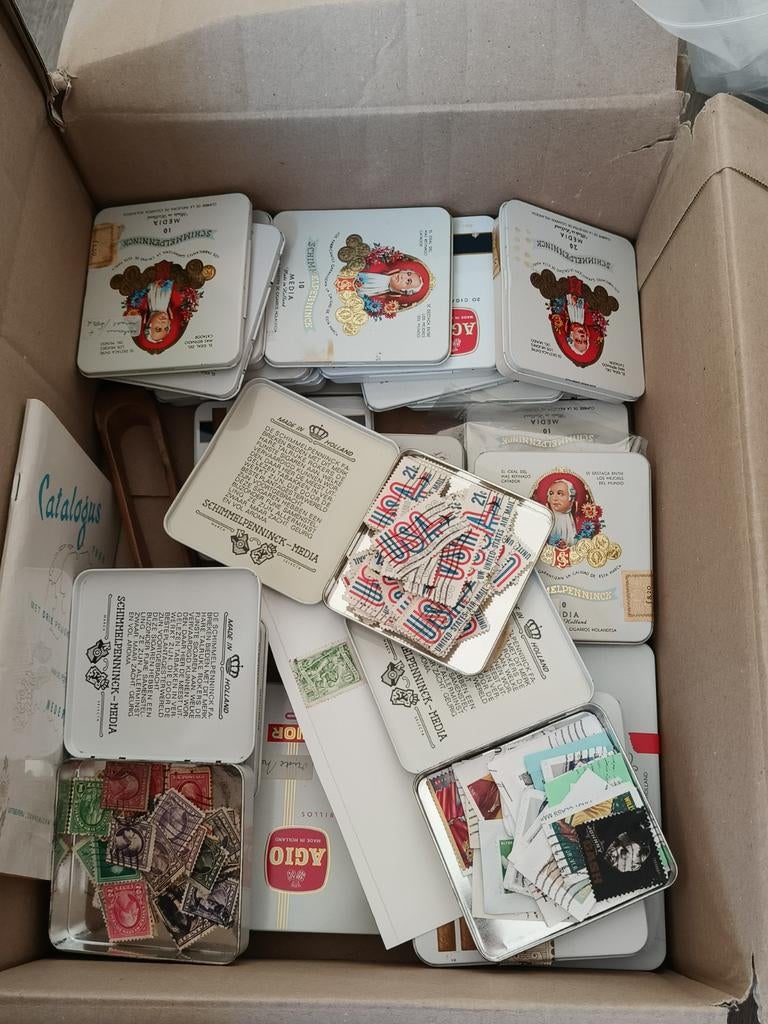 Doos met zegels oa, usa, Ophalen of Verzenden, Buitenland