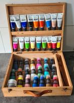 Schilderskistje met acrylic paint. 39 stuks!, Ophalen of Verzenden