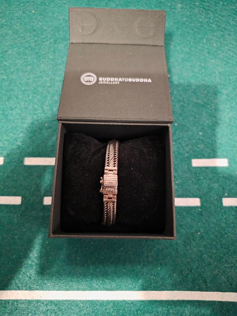 Buddha to buddha armband edwin, Ophalen of Verzenden, Zo goed als nieuw, Zilver, Zilver