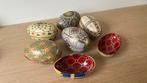 Set van 5 decoratieve paaseieren van blik, Gebruikt, Overige typen, Ophalen of Verzenden, Nvt