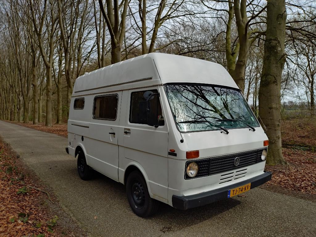 Volkswagen LT28 buscamper (1981) – Belastingvrij – Off-grid, Reservewiel, Volkswagen, Particulier, 4 tot 5 meter