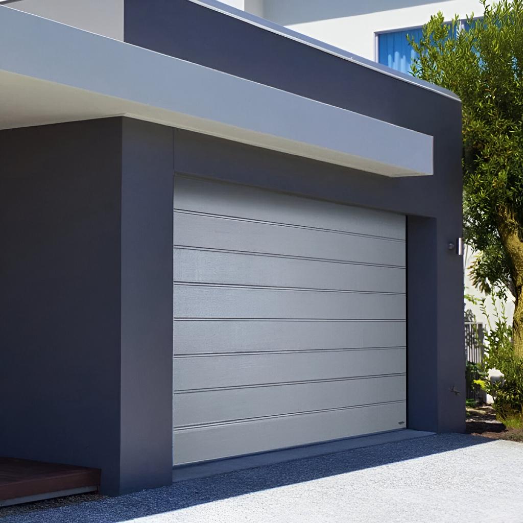 Complete Garageroldeur Geisoleerd Elektrisch Novoferm, Doe-het-zelf en Verbouw, Deuren en Horren, Ophalen, Kunststof, Gebruikt