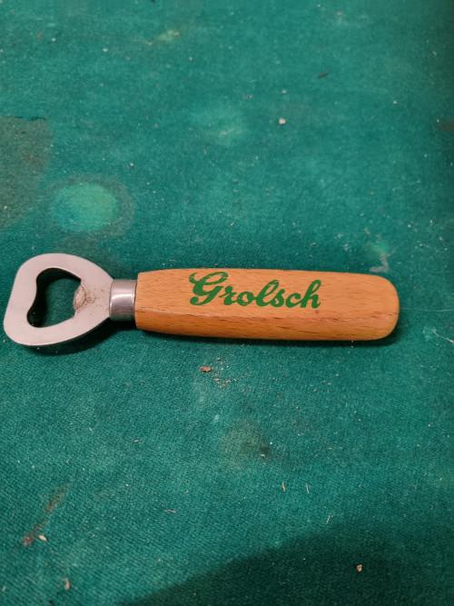 opener grolsch  van hout, Ophalen of Verzenden, 'T Olde Gre-j, Info@toldegrej.nl, Endepoelstraat 20f Didam