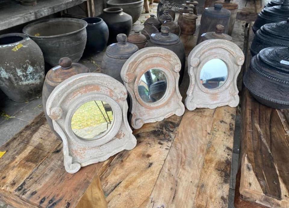 Ossenoog spiegel - 2 voor € 15!!, Huis en Inrichting, Woonaccessoires | Spiegels, Minder dan 50 cm, Nieuw, Ophalen of Verzenden