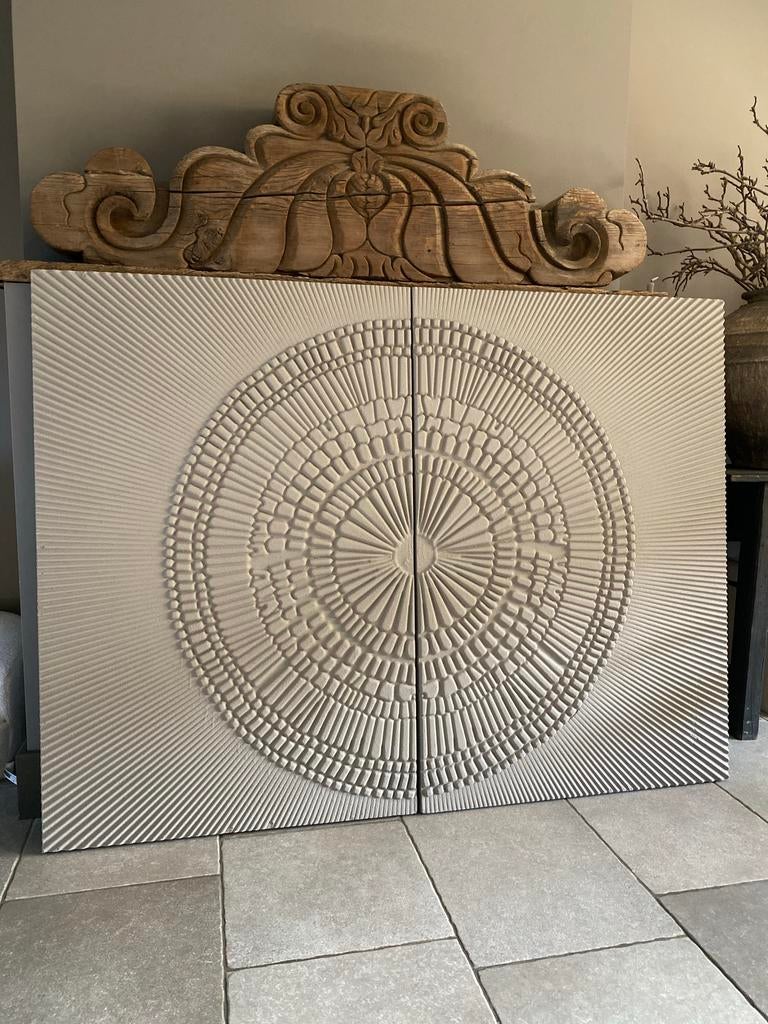 Wandpanelen 2 twee wandpaneel ptmd hoogehuys hoffz beige, Huis en Inrichting, Ophalen, Gebruikt