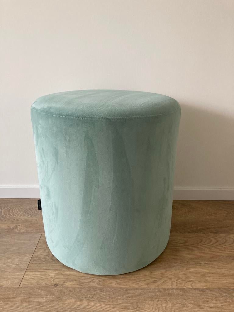 Riverdale Chelsea poef lichtgroen, Ophalen, Minder dan 50 cm, Rond, Zo goed als nieuw