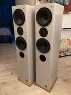 Luidspreker zuilen quint van speaker en co uit Haarlem, Zo goed als nieuw, 60 tot 120 watt, Front, Rear of Stereo speakers, Ophalen